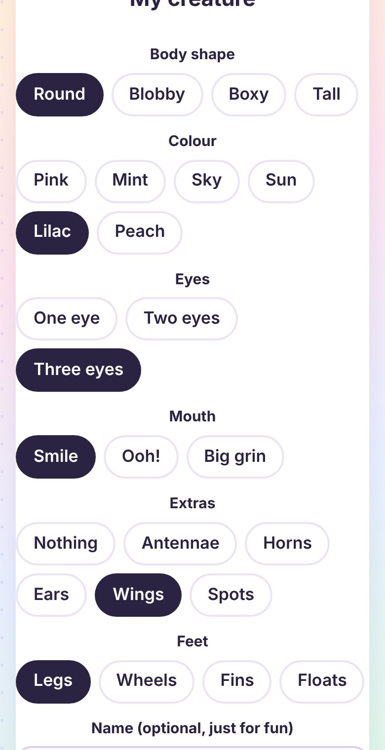 Creature Workshop: build your own creature